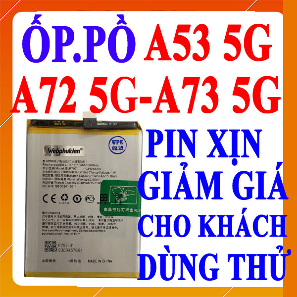 Pin Webphukien cho Oppo A73 5G, A72 5G, A53 5G Việt Nam - BLP797 4040mAh 